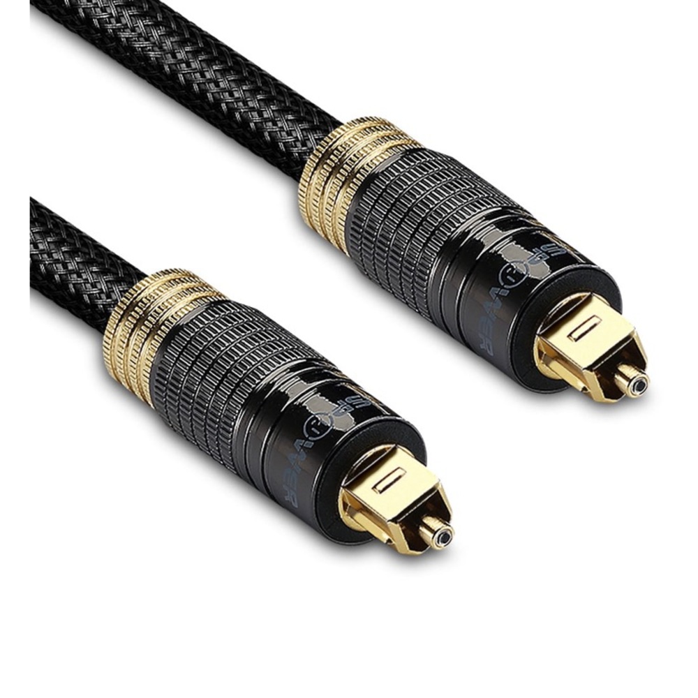 Premium Optical Digital S/PDIF Toslink Audio Cable 24K Gold Plated 6 ft